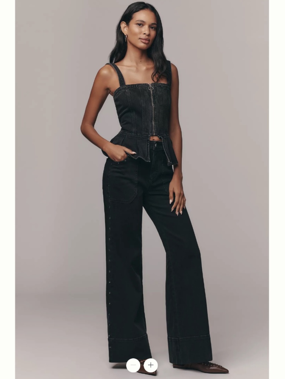 Anthropologie The Rylan High-Rise Flare Trousers by Pilcro